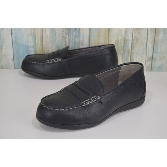 Rockport Shoes - Rockport Works Women's Size 9 (W) Top Shore Steel Toe Penny Loafers Black